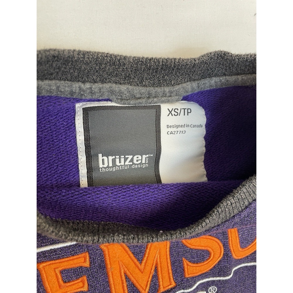 Womens Clemson Tigers Purple Pullover Sweater XS Long Sleeve Embroidered - Picture 4 of 9